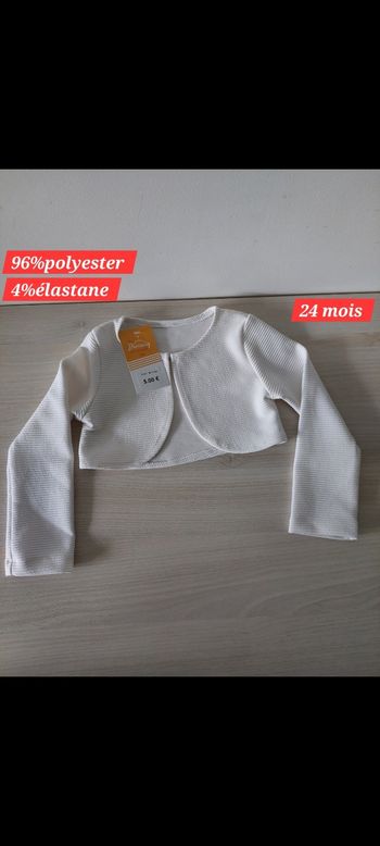 Veste courte fille 24 mois