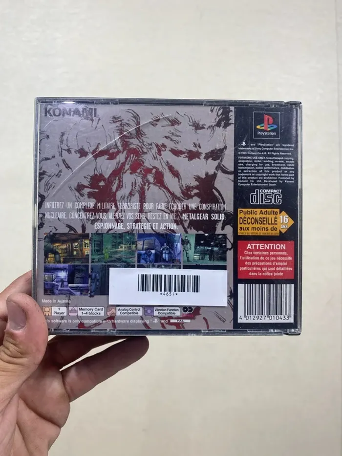 🎮 Metal Gear Solid PS1 (PAL, complet, 2 disques, Konami 1999) Version française - photo numéro 2