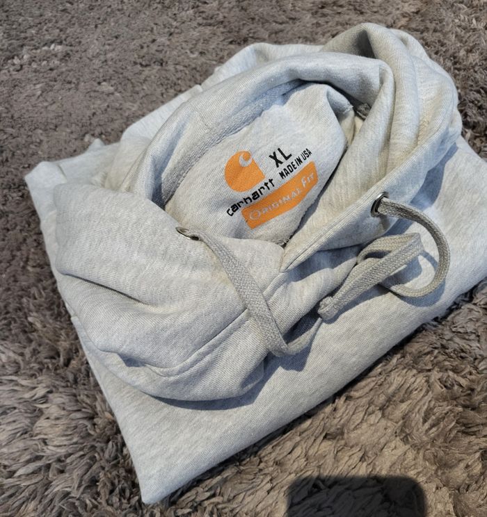 🔥 Magnifique Sweat à Capuche Carhartt Rework – Gris Chiné – Taille XL – NEUF 🔥 - photo numéro 2