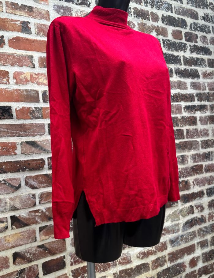 ❤️Pull fin à manches longues – Rouge vif – T40 - photo numéro 2