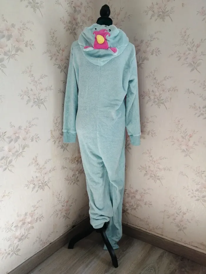 Combinaison pyjama bleu clair avec capuche et tête de licorne / in extenso / (M) - photo numéro 5