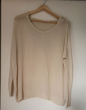Pull léger femme à capuche taille unique
