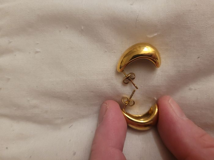 Boucles d'oreilles doré fantaisie🌟 - photo numéro 2
