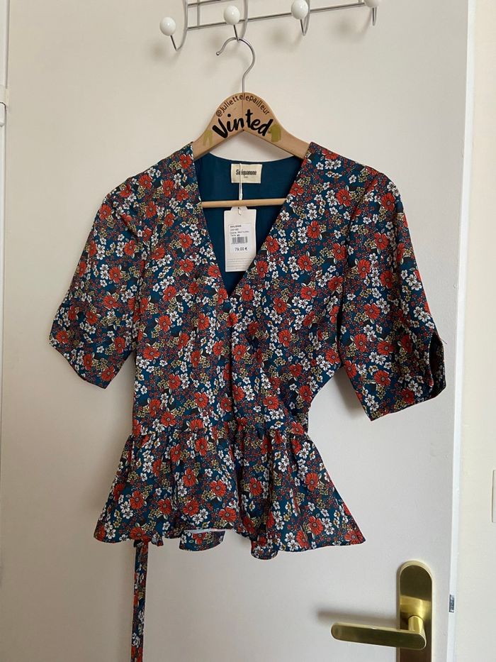 Top cache-cœur à fleurs Émilienne – Sinequanone – Neuf avec étiquette