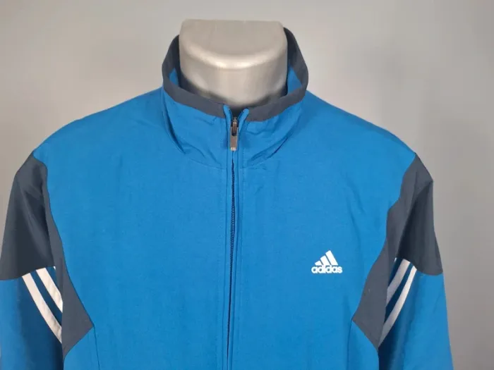 Veste Adidas Vintage Bleu & Noir – Années 2000 – Taille L - imprimé (595) - photo numéro 2