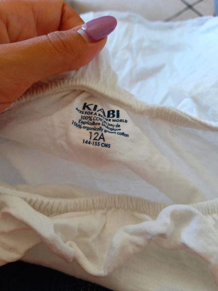 C49 t-shirt blanc kiabi 12 ans - photo numéro 3