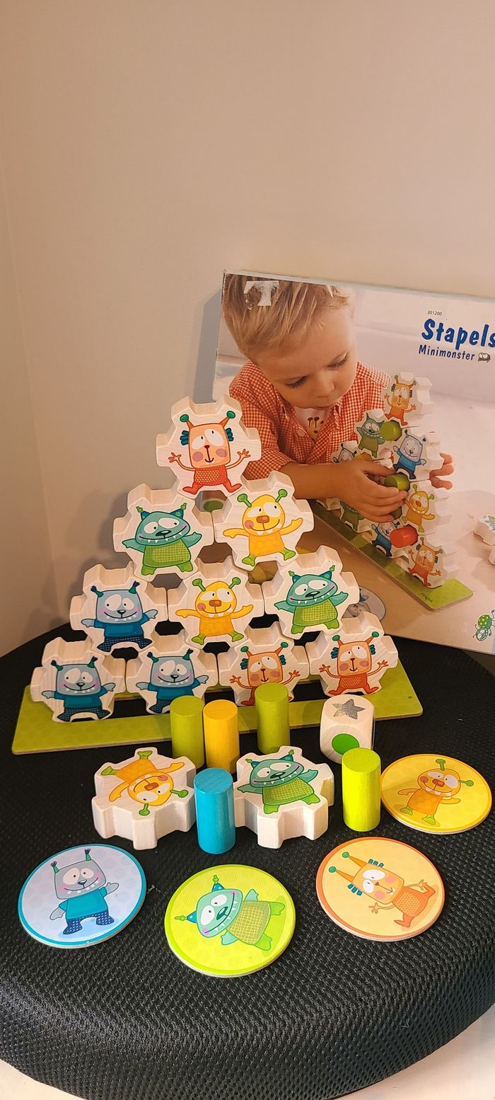 Jeu pour enfant d'empilement mini monstres de marque Haba - photo numéro 2