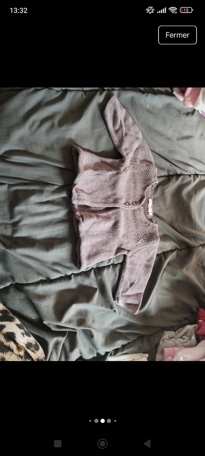 Lot de pull est gilet bébé fille - photo numéro 5