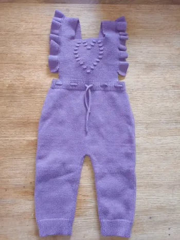 Combinaison violet maille 9 12 mois neuve sans étiquette