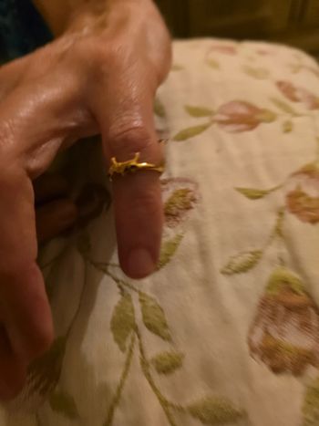 Bague plaque or taille 44