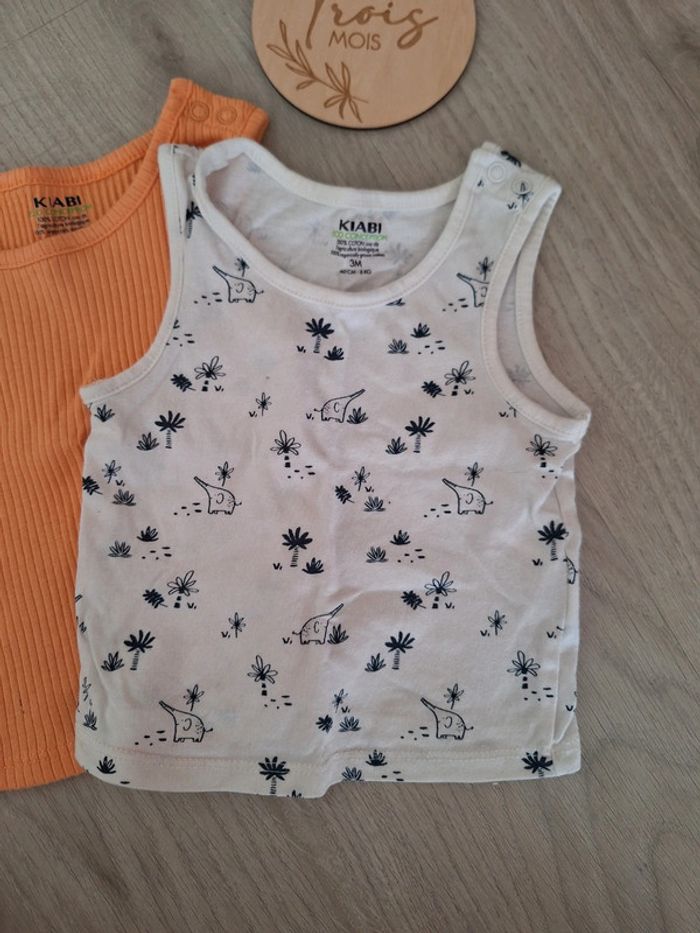 Lot de 2 tee-shirts Marcel Kiabi 3 mois - photo numéro 3