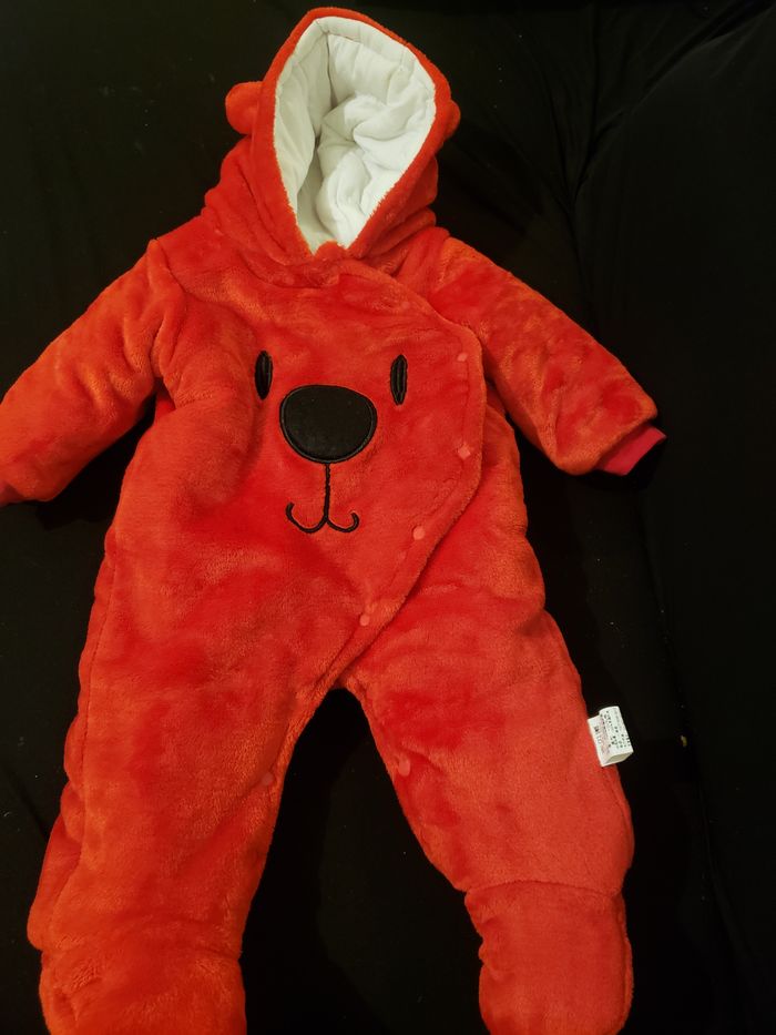 Doudoune rouge 3-6mois