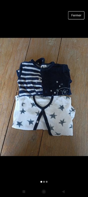 Lot 2 pyjamas velours 6 mois