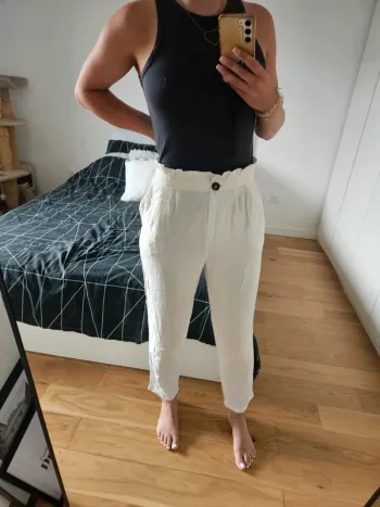 Pantalon blanc habillé taille haute Pimkie taille 38 / M