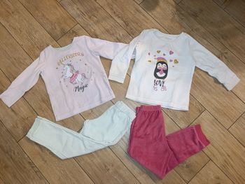 Lot de 2 pyjamas deux pièces fille 6 ans 