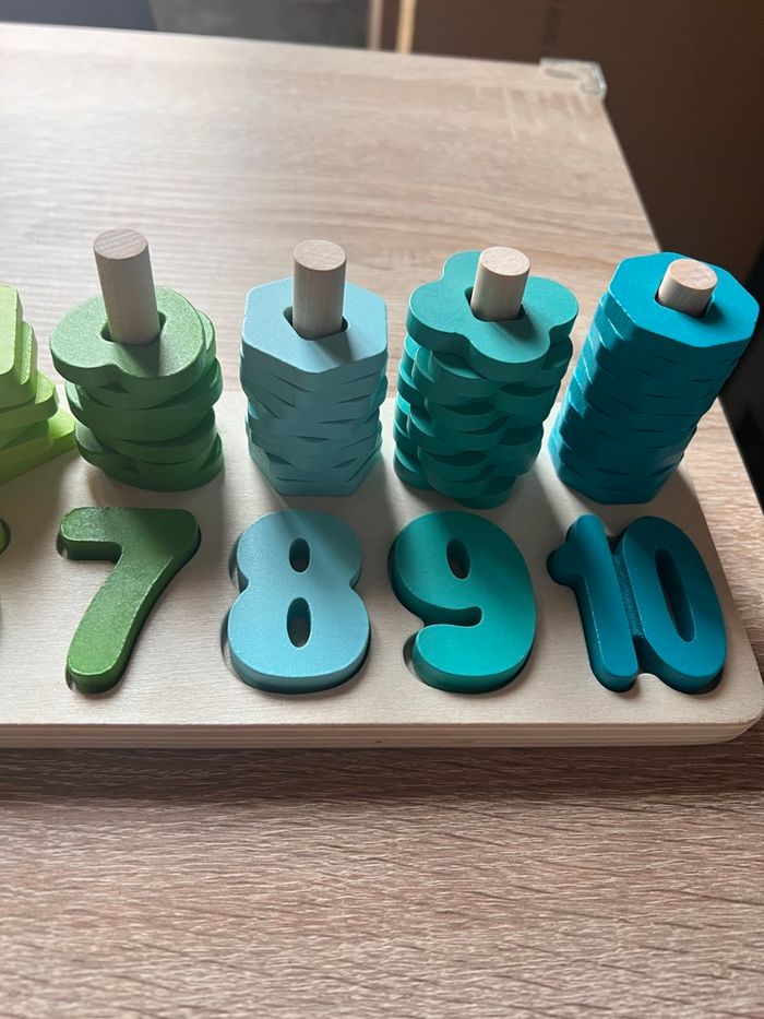 Jouet en bois chiffre - photo numéro 2