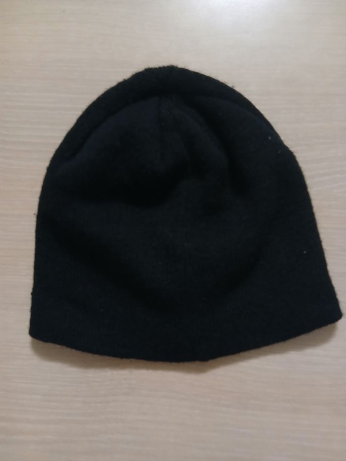 Bonnet fille matiere acrylique tour de tete 57 couleur noir  minnie dore - photo numéro 7