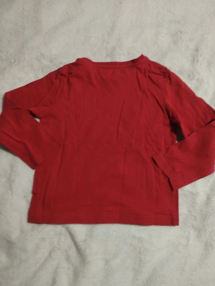 T-shirt manches longues dino rouge 4 ans - photo numéro 3