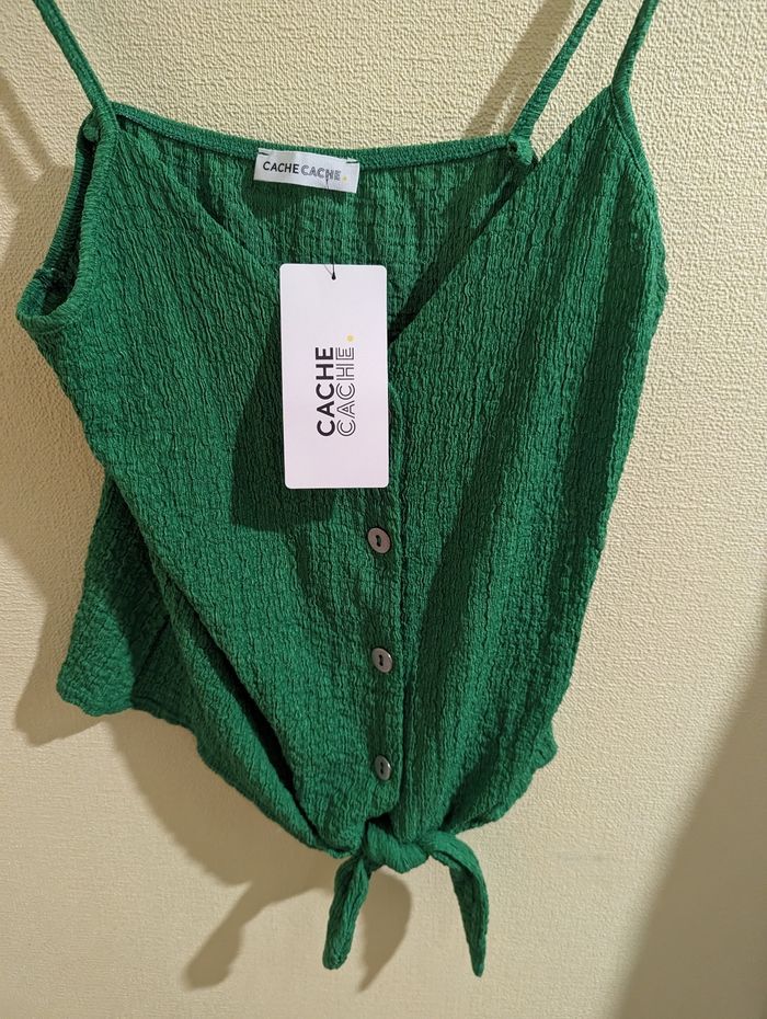 Débardeur vert cache cache - photo numéro 4