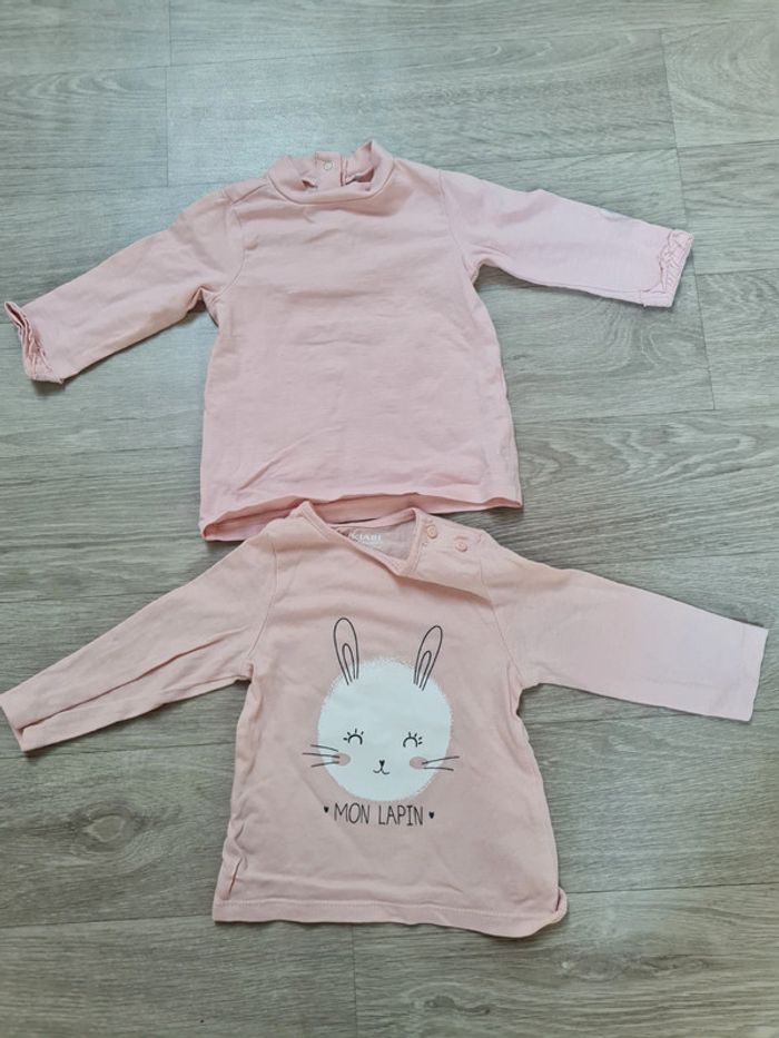 Lot 2 t-shirts manches longues