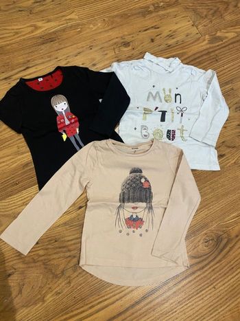 Lot de 3 t-shirts manches longues