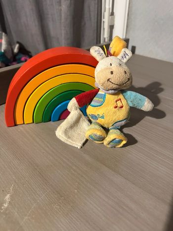 Doudou ane baby nat  multicolore