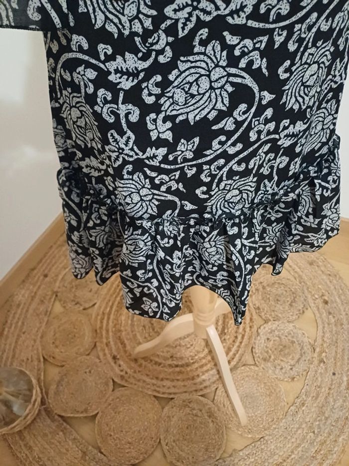 Robe noire chic à motifs Influencer taille S 36 - photo numéro 5