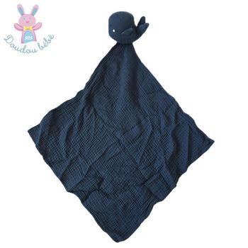 Doudou plat Baleine lange bleu foncé VERBAUDET