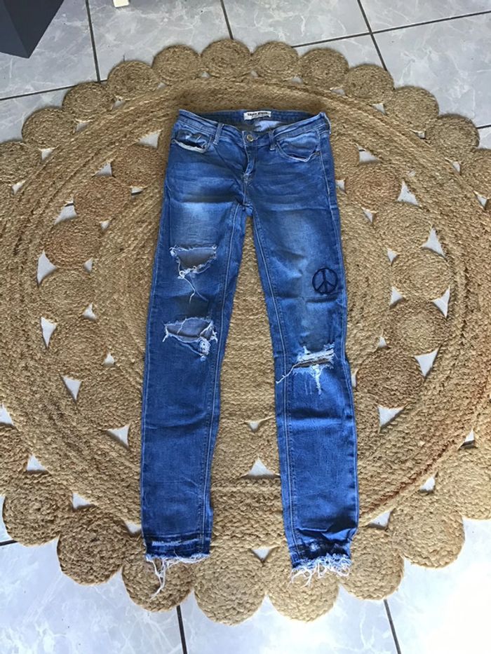 Jeans slim troué de la taille 36 marque Tally Weijl