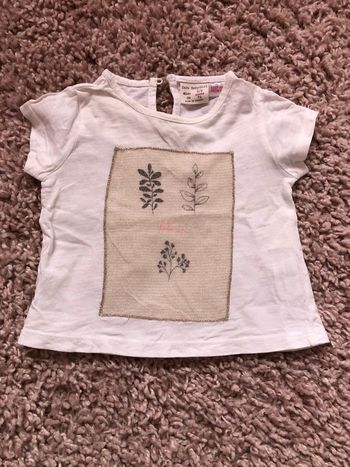 T-shirt Zara baby fille 6/9 mois en parfait état