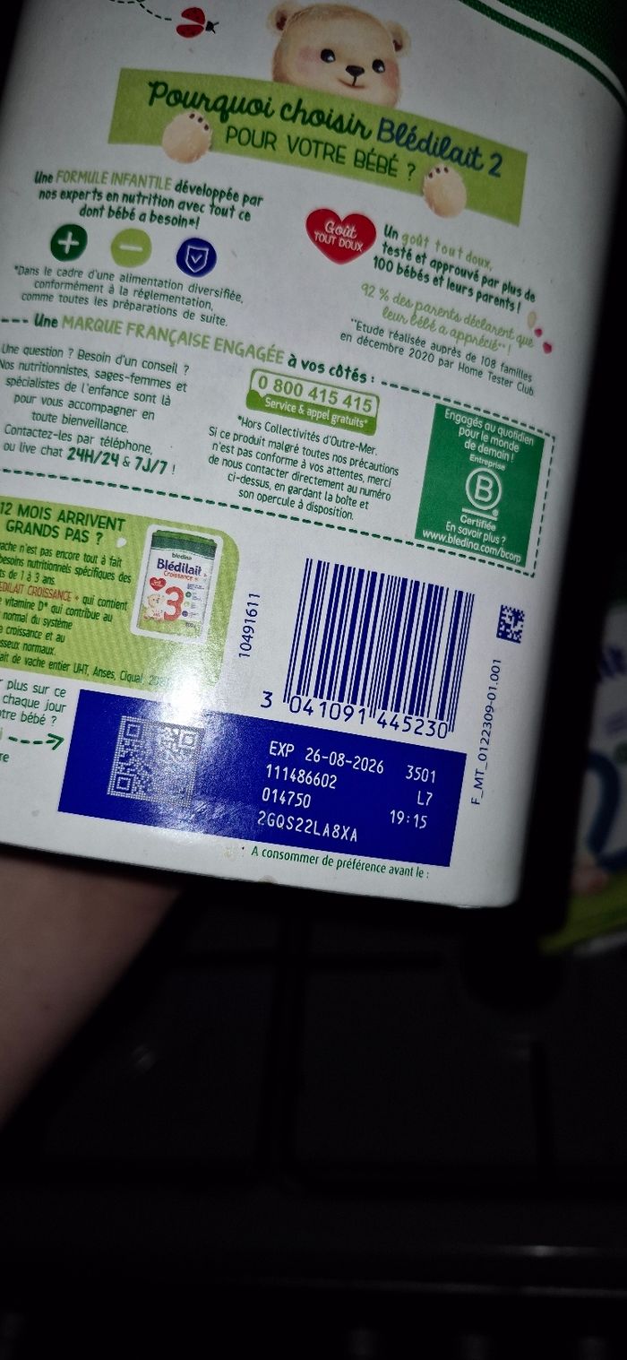 Bledilait 2 ème âges - photo numéro 3