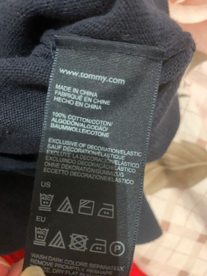 Pull col v bleu marine tommy Hilfiger homme taille s - photo numéro 5