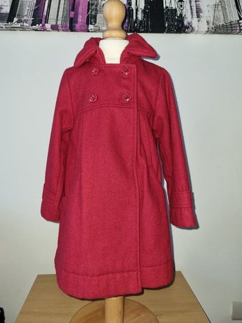 Manteau rouge caban lainage 4 ans Vertbaudet