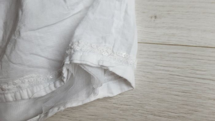 Vêtement fille robe blanche bretelles et perles brodées Du Pareil au même DPAM 5 ans - photo numéro 4