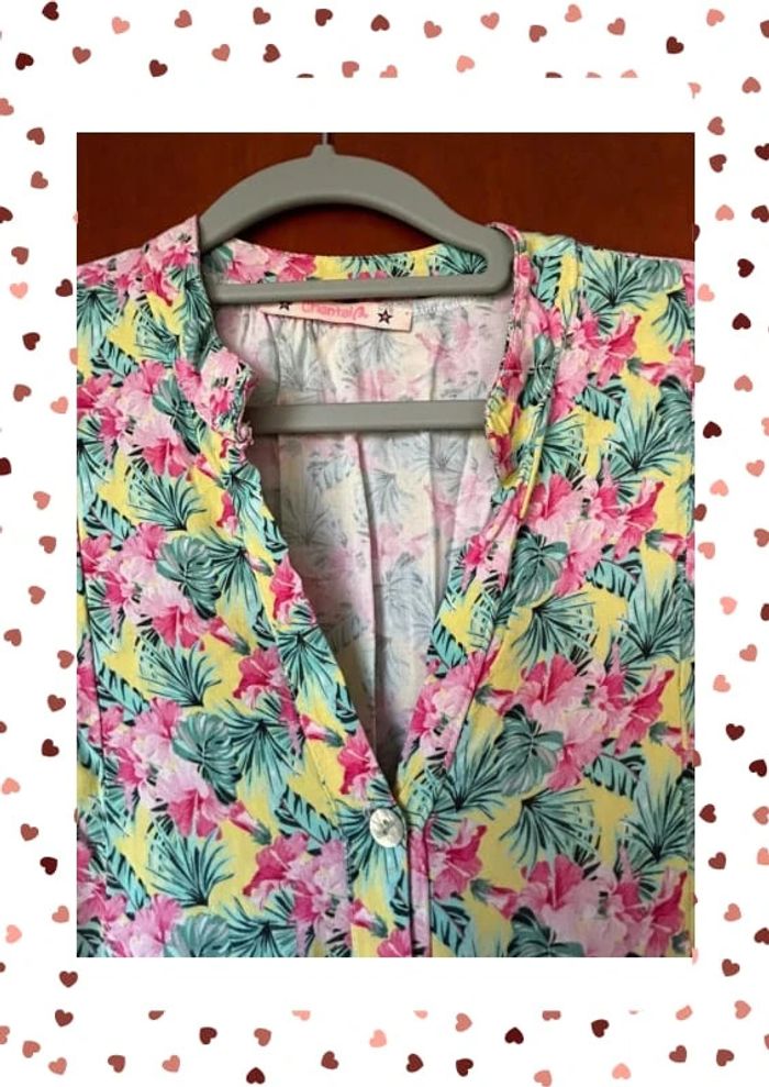 Robe/tunique fleurie multicolore Chantal B - photo numéro 2