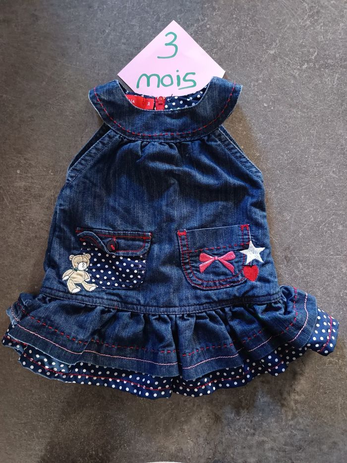 Robe en jean ourson 3 mois