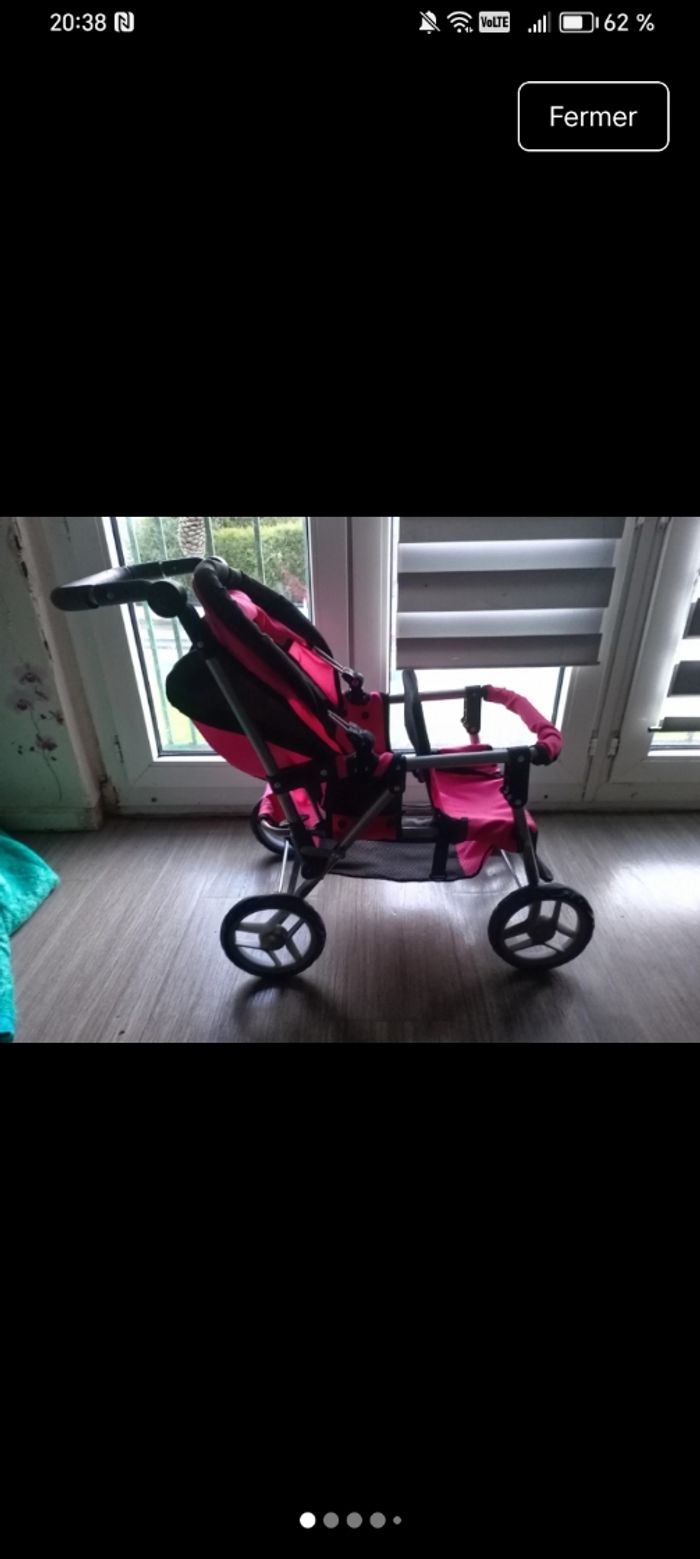 Poussette double pour poupées - photo numéro 2