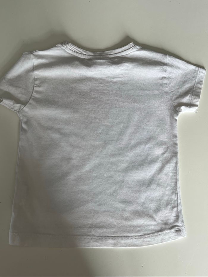 T-shirt blanc Schtroumpf 24-36 mois - photo numéro 4
