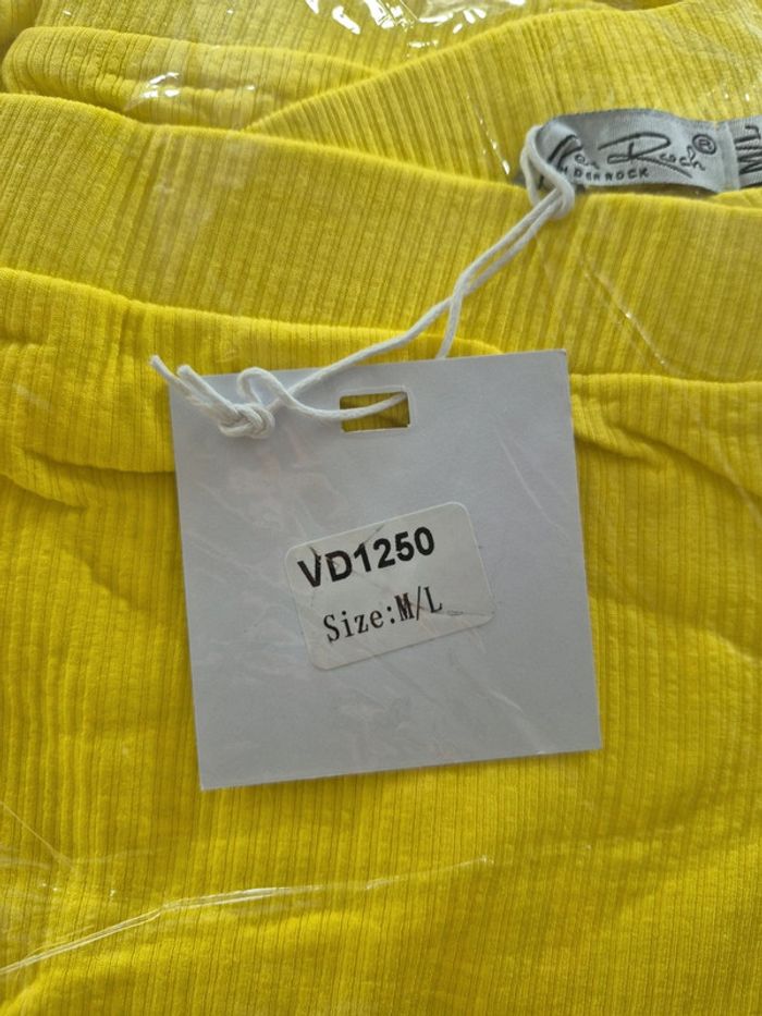 Pantalon Fluide Large Femme Jaune Taille M/L - photo numéro 3
