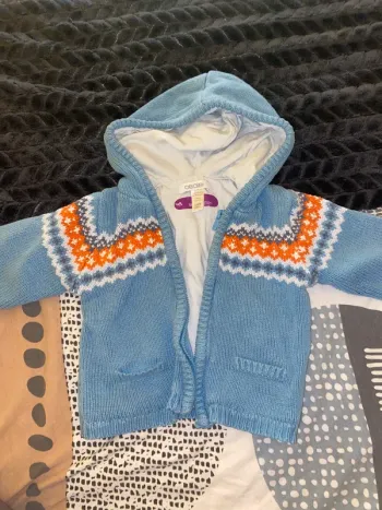 Gilet à capuche bébé 6 mois - garçon hiver.