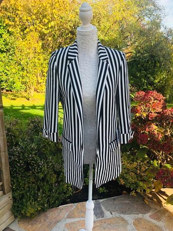 Blazer Zara à rayure noir et blanche neuf taille XS
