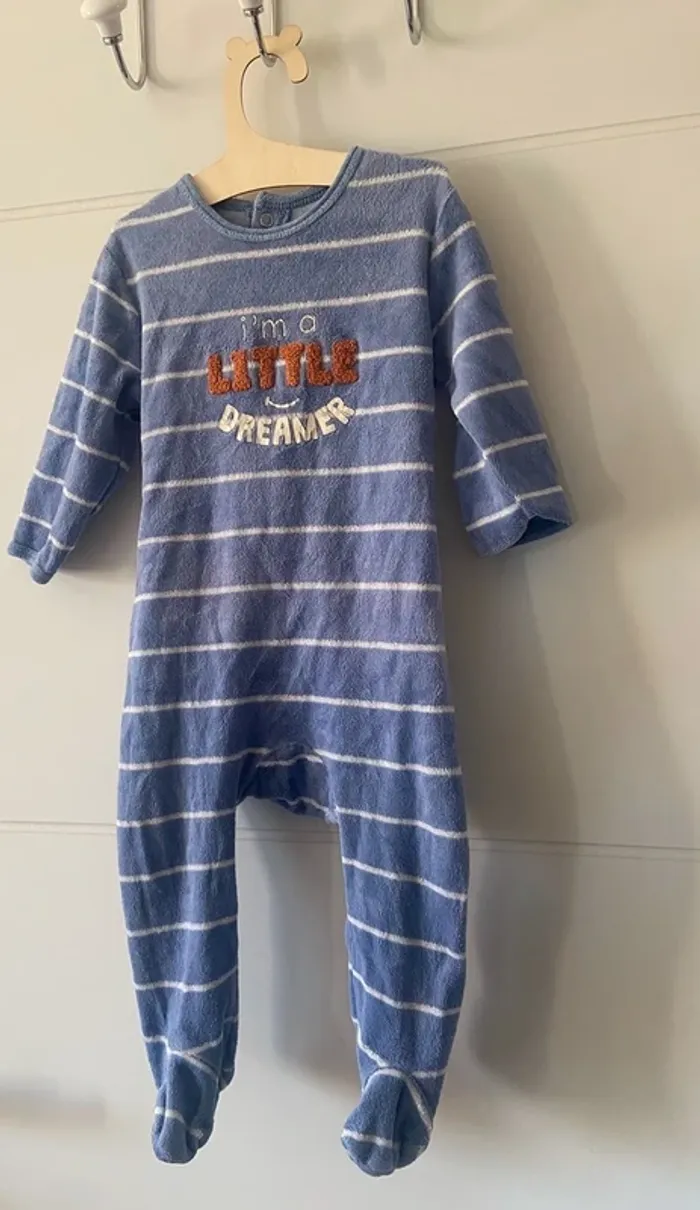 Pyjama rayé une pièce - photo numéro 2
