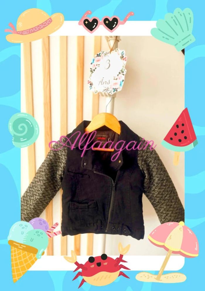 Manteau perfecto catimini noir 3ans gris perle