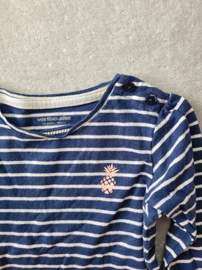 Tee-shirt manches longues 12 mois 74 cm - photo numéro 2