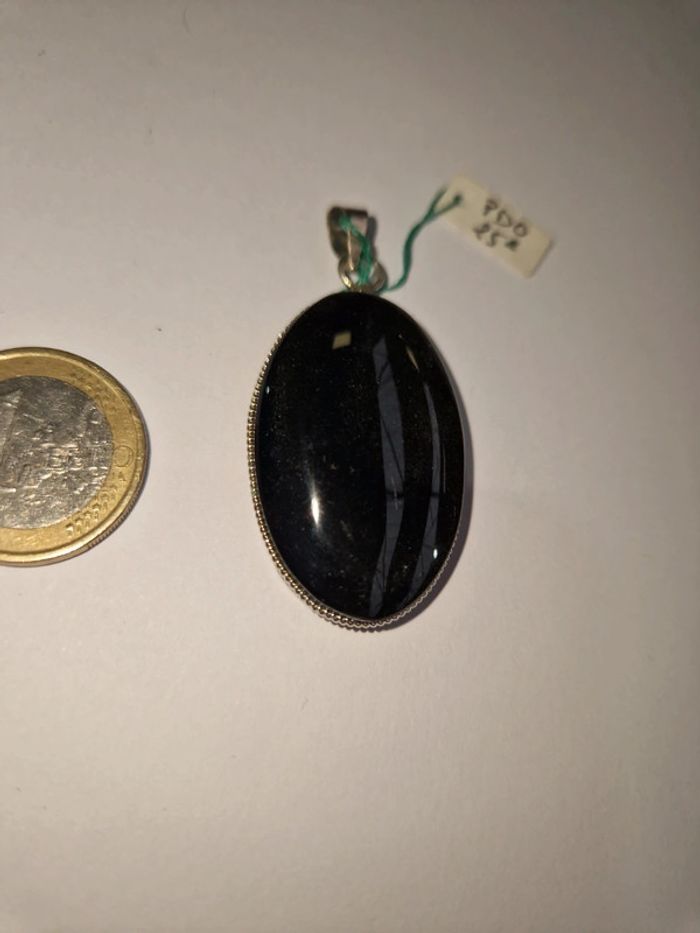 Pendentif obsidienne dorée Mexique - photo numéro 4