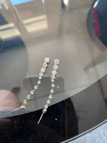 Boucles d'oreilles pendantes argentées