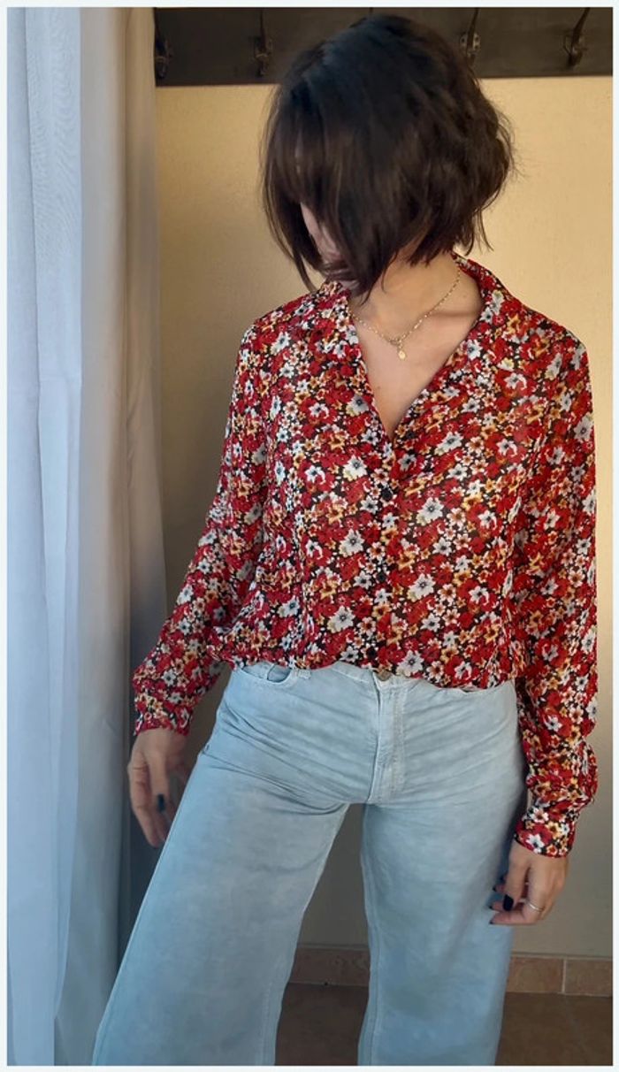 Chemisier fleuri taille S only parfait état