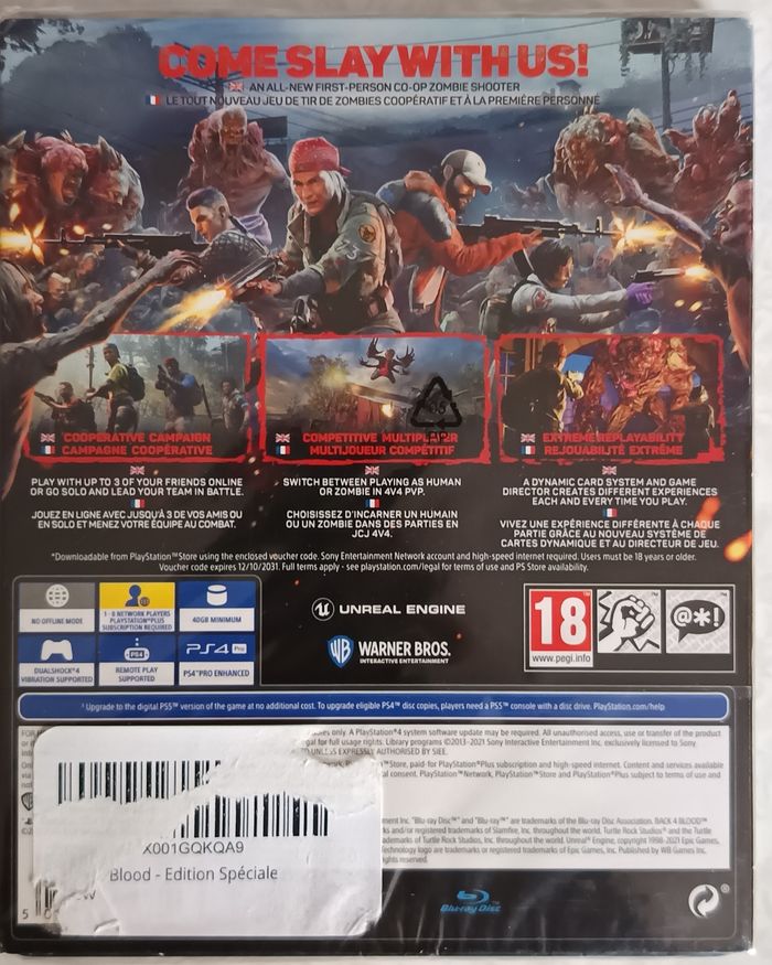 Black 4 Blood - Edition Spéciale / Ps4 / Pal - Fr / Neuf Sous Blister Officiel - photo numéro 2