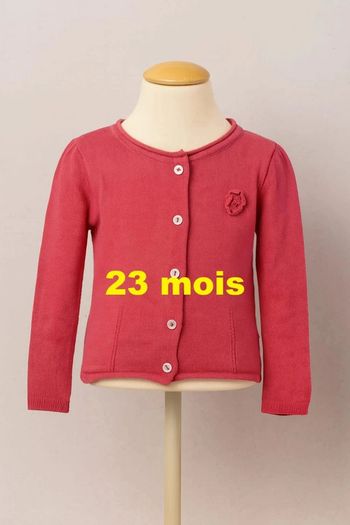 Gilet rose Mini Adélie Taille 23 mois