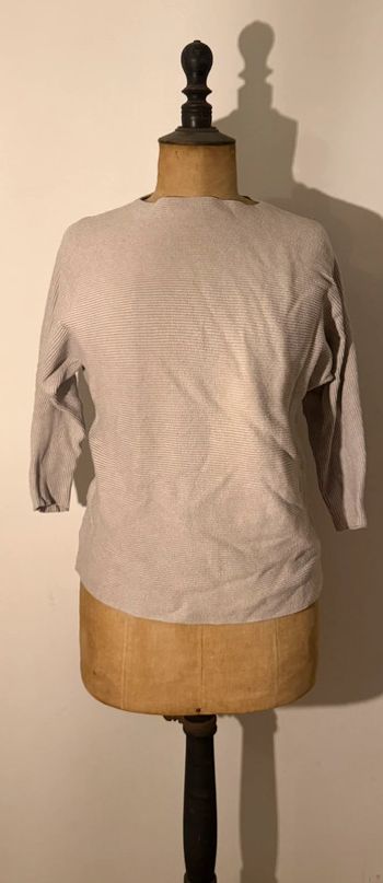 Haut manches 3/4 Mango Basics S beige clair